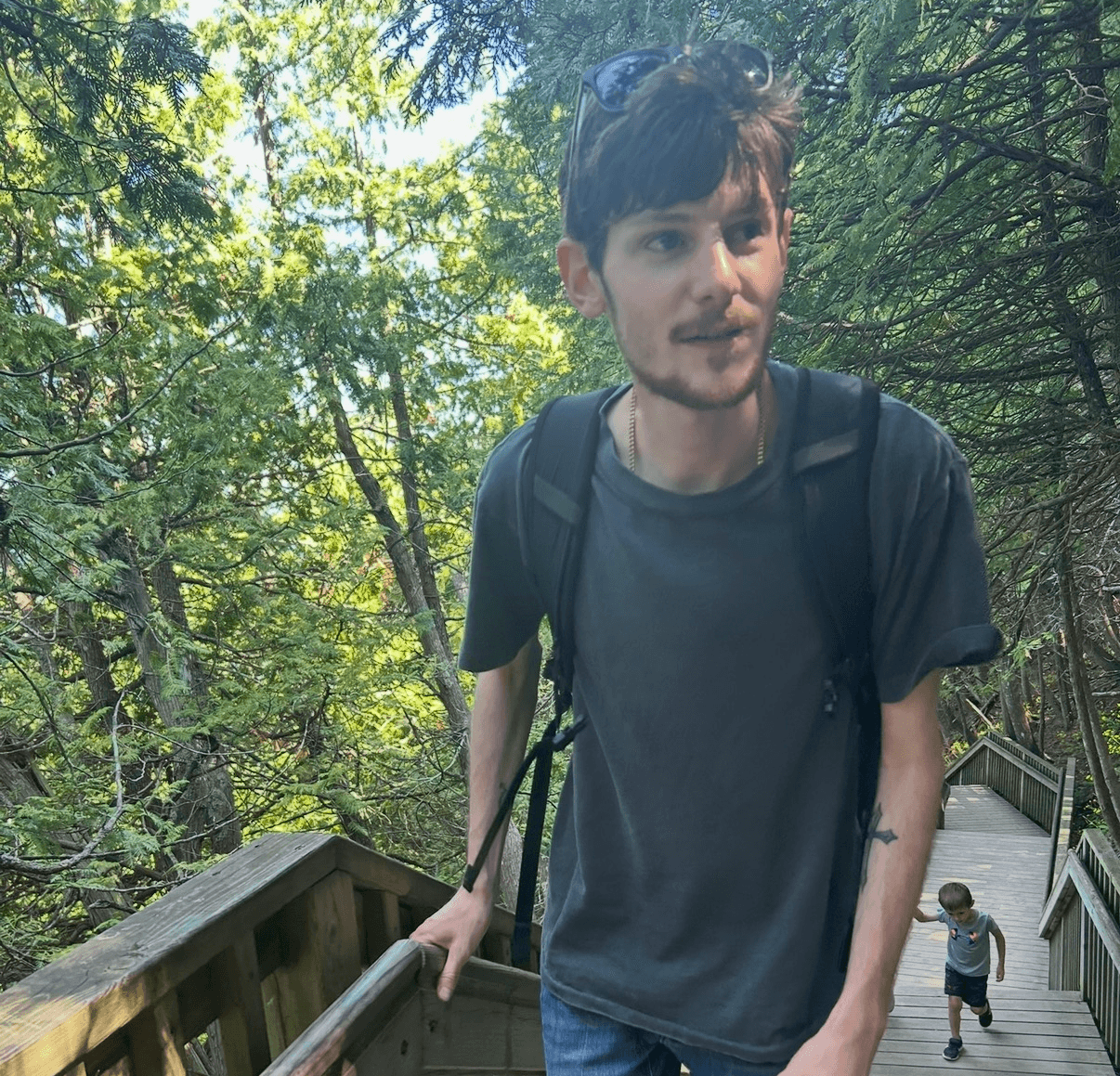Hiking in nature