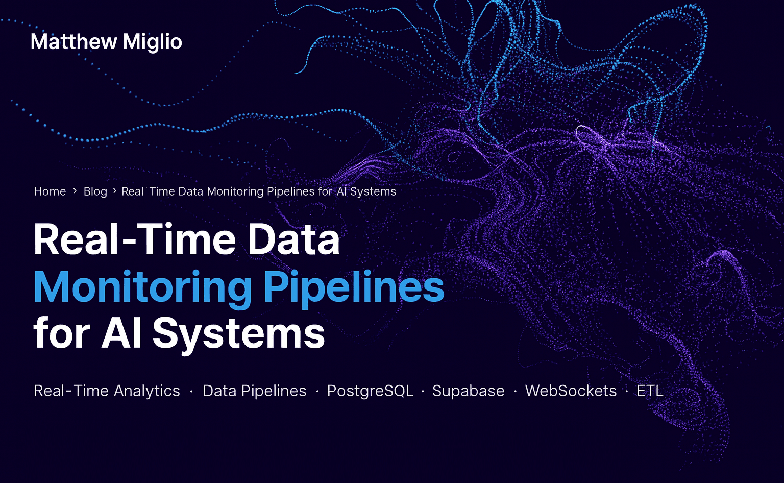 Real-Time Data Monitoring Pipelines for AI Systems